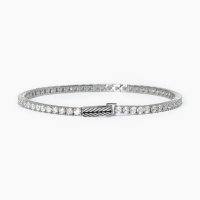 Bracciale tennis bianco medio da uomo