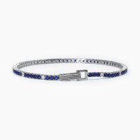 Bracciale tennis blu da uomo