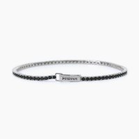 Bracciale tennis nero piccolo da uomo