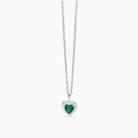 Girocollo con cuore verde piccolo