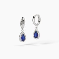Orecchini con gocce blu