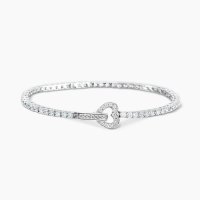 Bracciale tennis chiusura a cuore