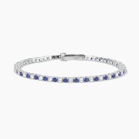 Bracciale tennis con pietre blu e bianche