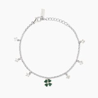 Bracciale con quadrifoglio verde