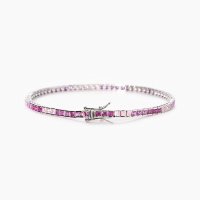 Bracciale tennis multicolor rosa
