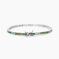 Bracciale tennis multicolor verdi