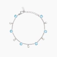 Bracciale con pietre azzurre