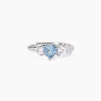 Anello cuore azzurro