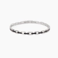 Bracciale uomo con elementi con zirconi