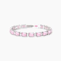 Bracciale con pietre rosa