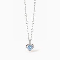 Girocollo con cuore azzurro grande