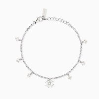 Bracciale quadrifoglio bianco