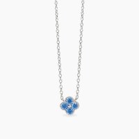 Girocollo con fiore azzurro