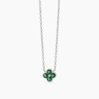 Girocollo con ciondolo fiore verde