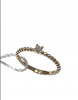 Anello solitario bollicine giallo