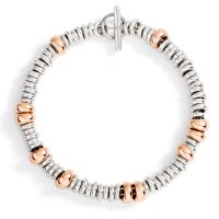Bracciale rondelle argento e argento ramato