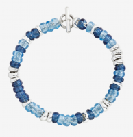 Bracciale rondelle blu sfumato