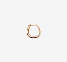 Orecchino cerchio essentials oro rosa e diamanti