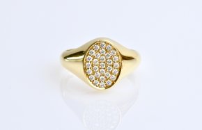 Anello chevalière ovale