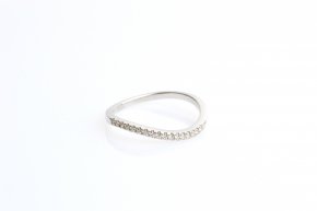 Anello onda bianco