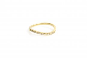 Anello onda giallo
