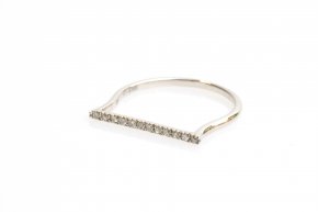 Anello barretta bianco prezioso
