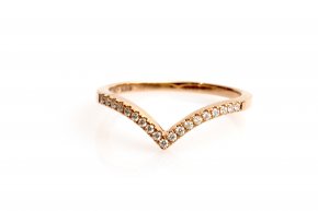 Anello punta rosa prezioso