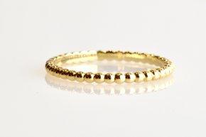 Anello fedina bollicine giallo