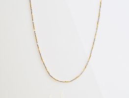 Collana diamantata bianca e gialla