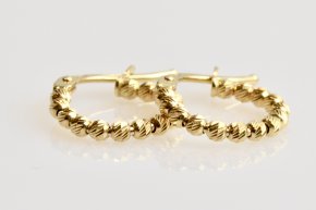 Orecchini cerchio diamantati gialli