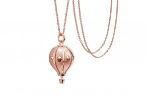 Collana suonamore mongolfiera rosa